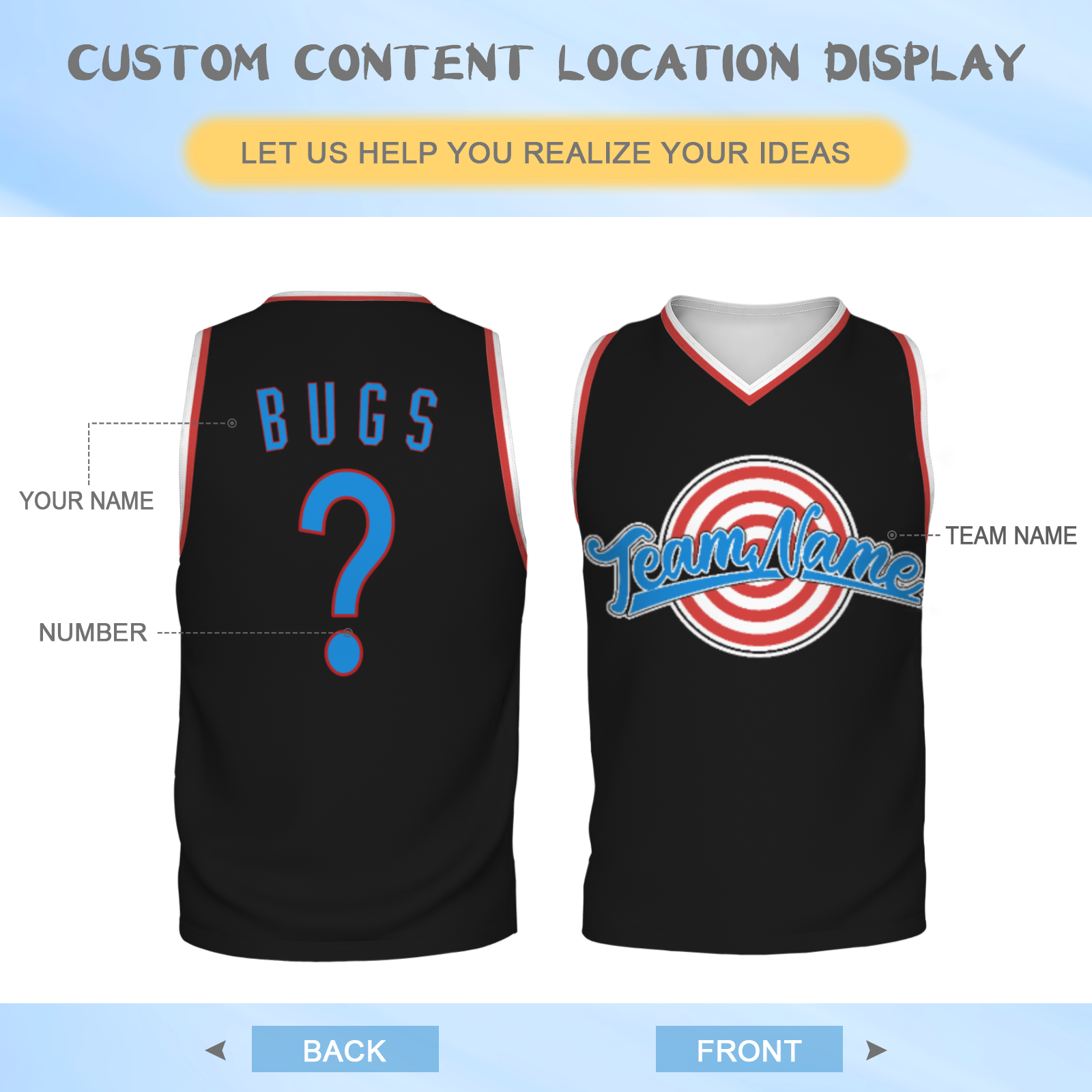 Custom Navy Blue Blue-Black Authentic Target For Archery V-Neck Basketball Jersey