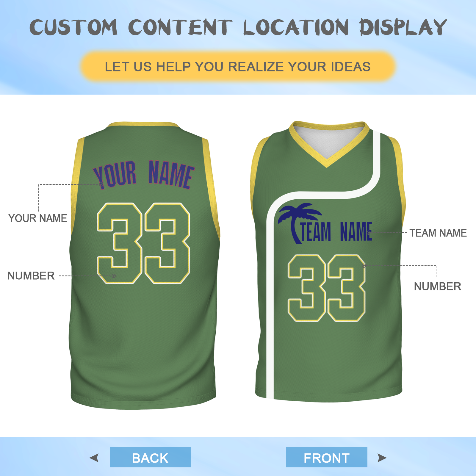 Custom Turquoise White Orange Authentic Coconut Tree Basketball Jersey