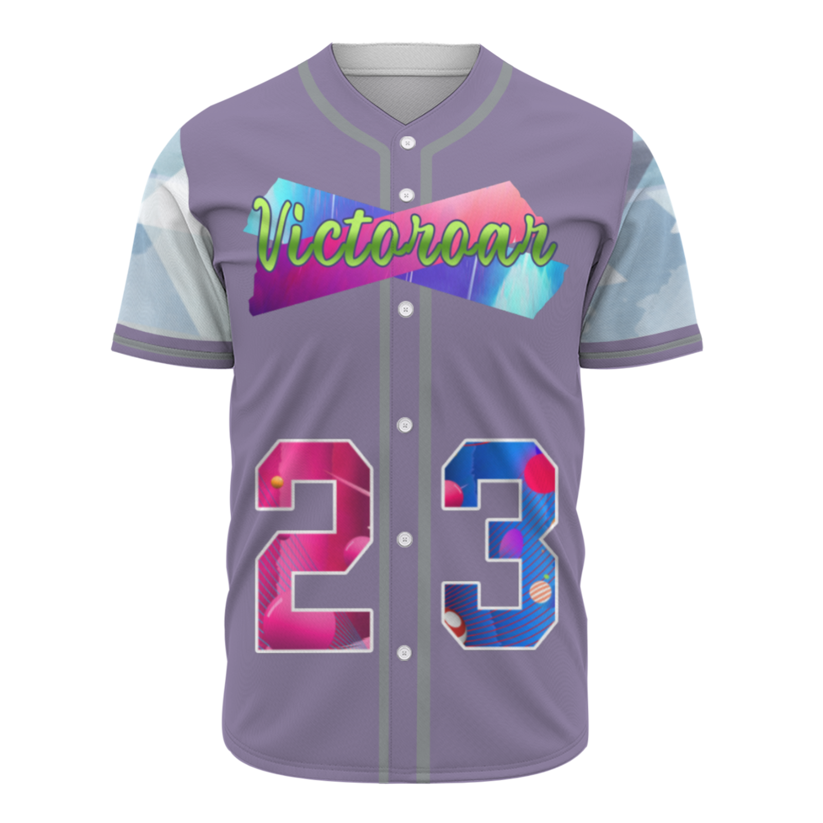 Custom Black Pink-Indigo Authentic Victoroar Baseball Jersey