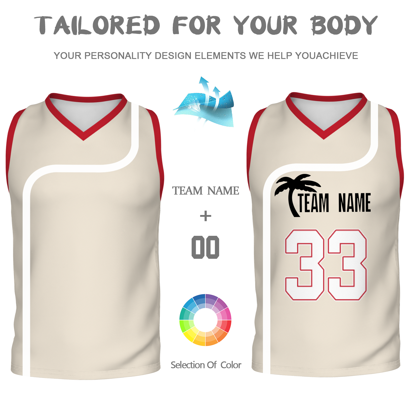 Custom Turquoise White Orange Authentic Coconut Tree Basketball Jersey